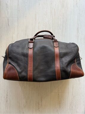 ✨VINTAGE✨ Roots Small Banff Bag - Black/Brown Trim - Made in Canada